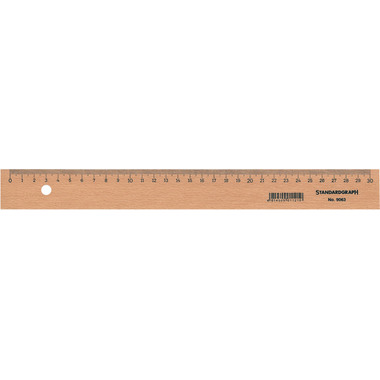 DUX Holzlineal 30cm 9063 unlackiert