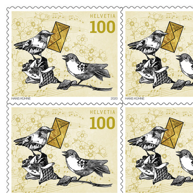 Briefmarken CHF 1.00 «Danke», Bogen mit 10 Marken Bogen Spezielle Anlässe, selbstklebend, ungestempelt