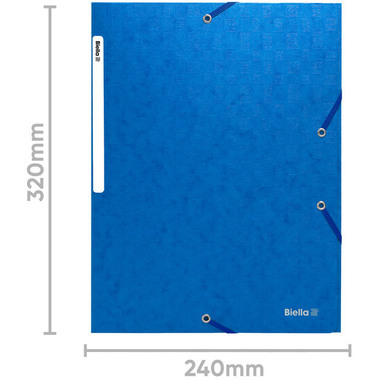 BIELLA Gummibandmappe A4 17840005U blau, 590gm2 220 Bl.