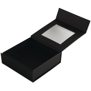 ELCO Geschenkbox m. grossem Fenster 82111.11 schwarz, 15x15x5cm 5 Stk.