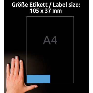AVERY ZWECKFORM Etichette 105×37mm 3453 blu 1600 pezzi