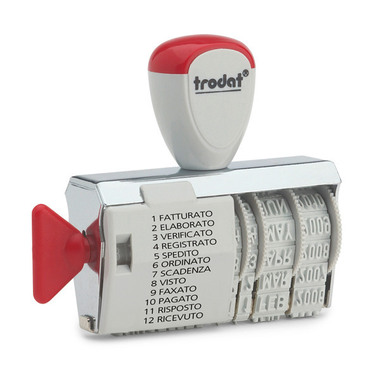 TRODAT Mehrtextstempel 1117I 12 Texte Italienisch
