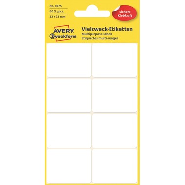 AVERY ZWECKFORM Etichette 32×23mm 3075Z bianco 60 pezzi