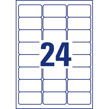 AVERY ZWECKFORM Etiketten 63,5x33,9mm L7912-10 weiss ultra-resistant