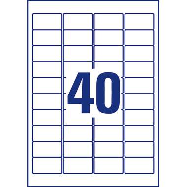 AVERY ZWECKFORM Etiketten 45,7×25,4mm L6140-20 Kraft 800 Stück