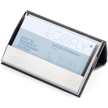 TROIKA Visitenkartenetui Card Stand CDC15-04/ST drunkelgrau