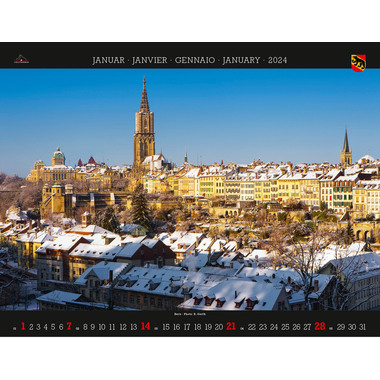 CALENDARIA Bern 2024 43494626 DE/E/FR/IT, 40x31cm