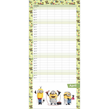 HEYE Familienplaner Minions 22755 DE, 21x45cm 2024