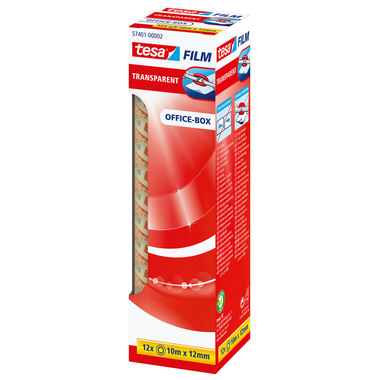 TESA tesafilm transparent 12mmx10m 574010000 10 Rl. + 2 Rl. in Office-Box