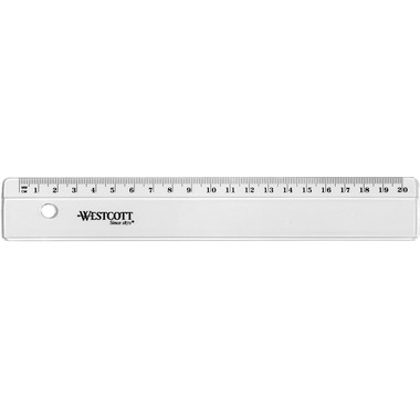 WESTCOTT Kunststofflineal 20cm E10151 BP
