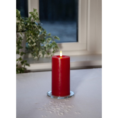 STAR TRADING LED Kerze Flamme Flow 17.5cm 12.061-45 rot