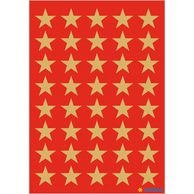 HERMA Sticker Sterne 13mm 3412 gold 120 Stück/3 Blatt