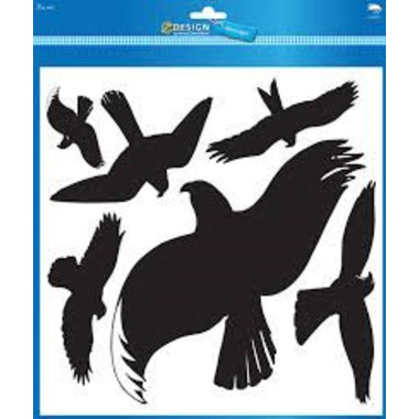 Z-DESIGN Image fenêtr.Oiseaux 4485 noir 1 flle./6 pcs.