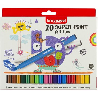 BRUYNZEEL Fasermalerset Kids Superpoint 60124020 20 Farben