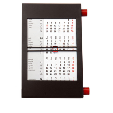 SIMPLEX 3-Monats-Tischkalender 2024/25 50012.24 schwarz/rot,3M/1S