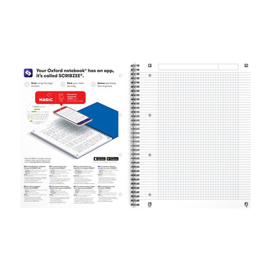 OXFORD Collegeblock A4+ 100104364 kariert 5mm, 90g 90 Blatt