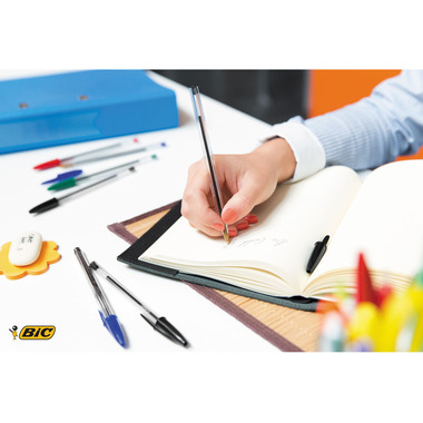 BIC Kugelschr.Cristal Original 1mm 802054 ass., Pouch 5 Stück