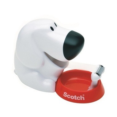 SCOTCH Dispenser Hund weiss C31 inkl.1 Rol.Magic 810 19mmx7.5m