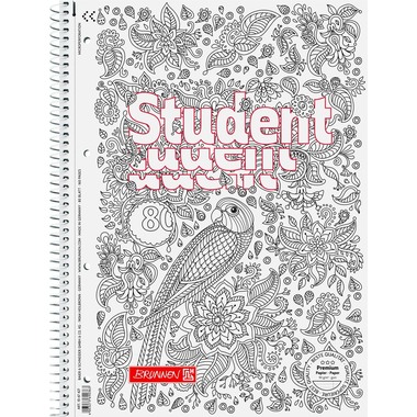 BRUNNEN Brunnen Collegeblock Student 1067427 A4 liniert mit Rand 80 Blatt