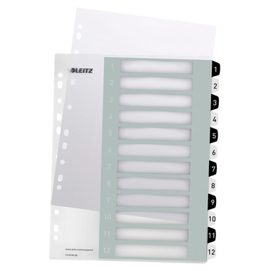 LEITZ Répertoires WOW P A4 1216-00-00 noir/blanc 12 comp.