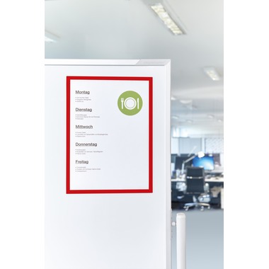 MAGNETOPLAN Magnetrahmen magnetofix A4 1130306 rot 5 Stk.