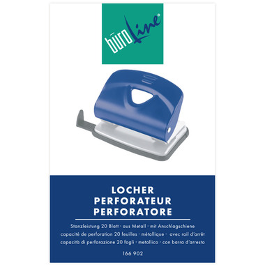 BÜROLINE Bürolocher 166902 blau 20 Blatt