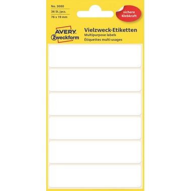 AVERY ZWECKFORM Etichette 76×19mm 3080Z bianco 36 pezzi
