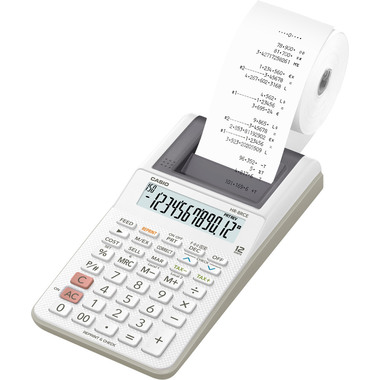 CASIO Tischrechner druckend HR-8RCEWE 12-stellig weiss