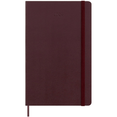 MOLESKINE Wochen-Notizkalender 2024 056598857108 1W/1S, bordeaux, HC, L/A5