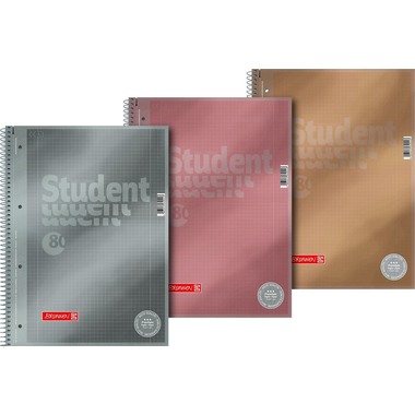 BRUNNEN Brunnen Collegeblock Premium 106732895 A4 5mm kariert ass. 80 Blatt