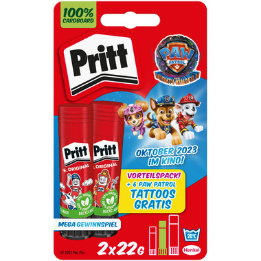 PRITT Colla in stick 22g 900323 Paw Patrol Edition 2 pezzi