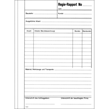 FAVORIT Rapporti di regia tedesco A5 9181 OK carta autocopiante 50x2 fogli