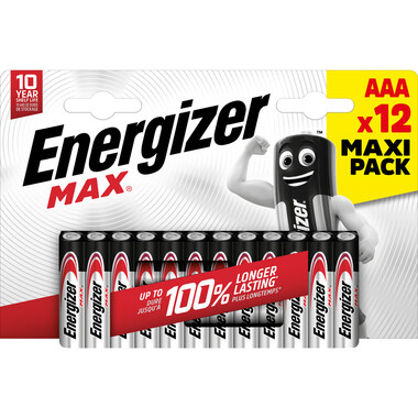 Energizer Batterie Max Micro (AAA), 12 Stk 12-Packung Energizer Max AAA-Batterie