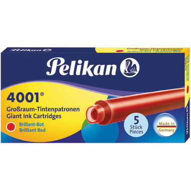 PELIKAN Tinte 4001 GTP/5 310623 brillantrot 5 Stück