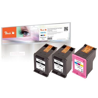 Peach Spar Pack Plus Druckköpfe kompatibel zu HP No. 301XL, CH563EE, CH564EE