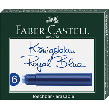 FABER-CASTELL Inchiostro 185506 blu royal 6 pezzi