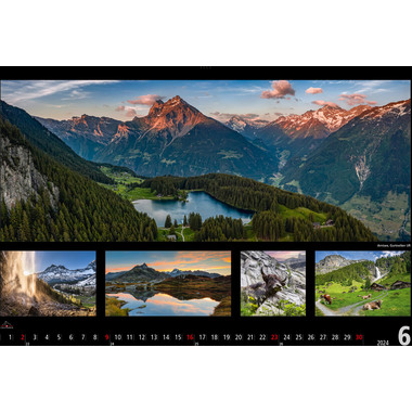 CALENDARIA Panoramic Switzerland 2024 43494614 D/F/I/E, 48x33cm