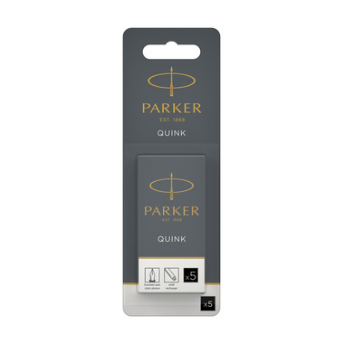 PARKER Tintenpatrone Quink 1950402 schwarz, 5 Stück