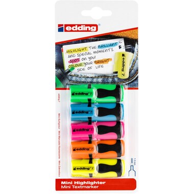 EDDING Textmarker Mini 1-3mm 7BLI-99 5 Farben ass.