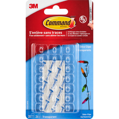 3M Command Deko Clip XS 17026CLR XS 20 Stück