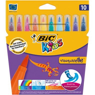 BIC Kid Visaquarelle 4,5mm 828964 10 Farben, Etui