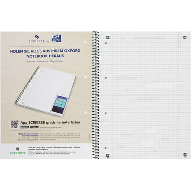 OXFORD Collegeblock A4+ 100050362 kariert/liniert, 90g 80 Blatt