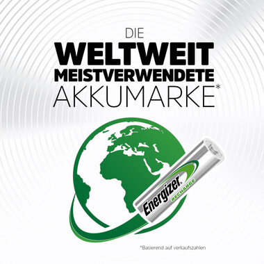 Energizer NiMH Akku Extreme (AA) 2300 mAh, 4 Stk 4-Packung Energizer Accu Recharge Extreme wiederaufladbare AA-Batterien, vorgeladen, Mignon NiMH-Akku (HR6)