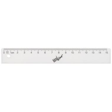 BÜROLINE Massstab 15cm 303402 unzerbrechlich transparent