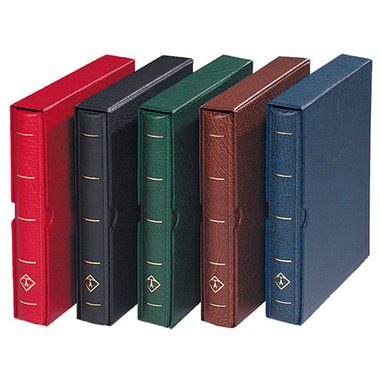 Ringbinder OPTIMA F für Briefmarken, braun Inkl. Schutzkassette, 240 x 280 x 55 mm