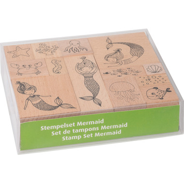 HEYDA Stempel-Set Mermaid 12x10x3cm 204888678 braun 10-teilig