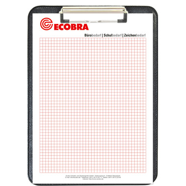 ECOBRA Schreibplatte A5 789251 schwarz, Kunstleder