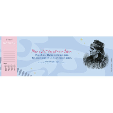 ARS EDITION Tischkalender Kluge Frauen 42785935 1W/S, 297x115mm, DE 2024