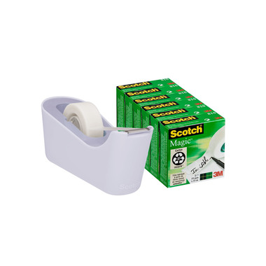 SCOTCH Tischabroller 19mmx33m C18-6L lavendel, inkl. 6 Magic Tape