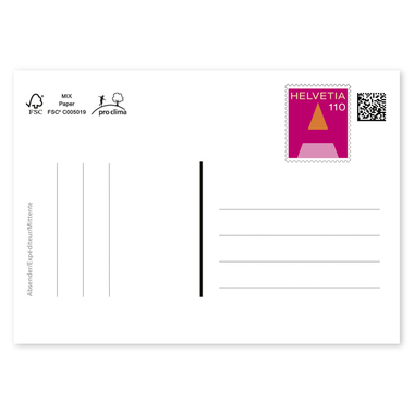 Vorfrankierte Postkarten A-Post 1.10 C6, Hinterseite weiss, 10er Einheit